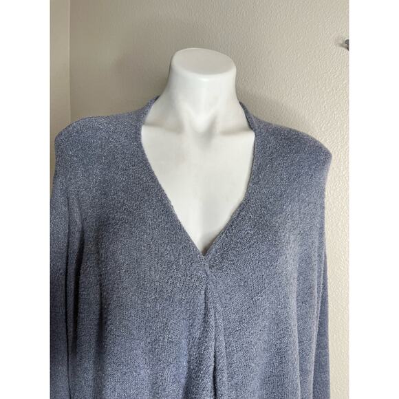 SOFT SURROUNDINGS Soft Drapey Coastal Blue Cardigan Size OS - Picture 4 of 12
